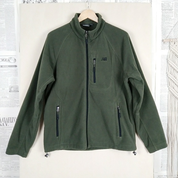 New Balance Other - New Balance Dark Green Fleece Zip Up Jacket Size M